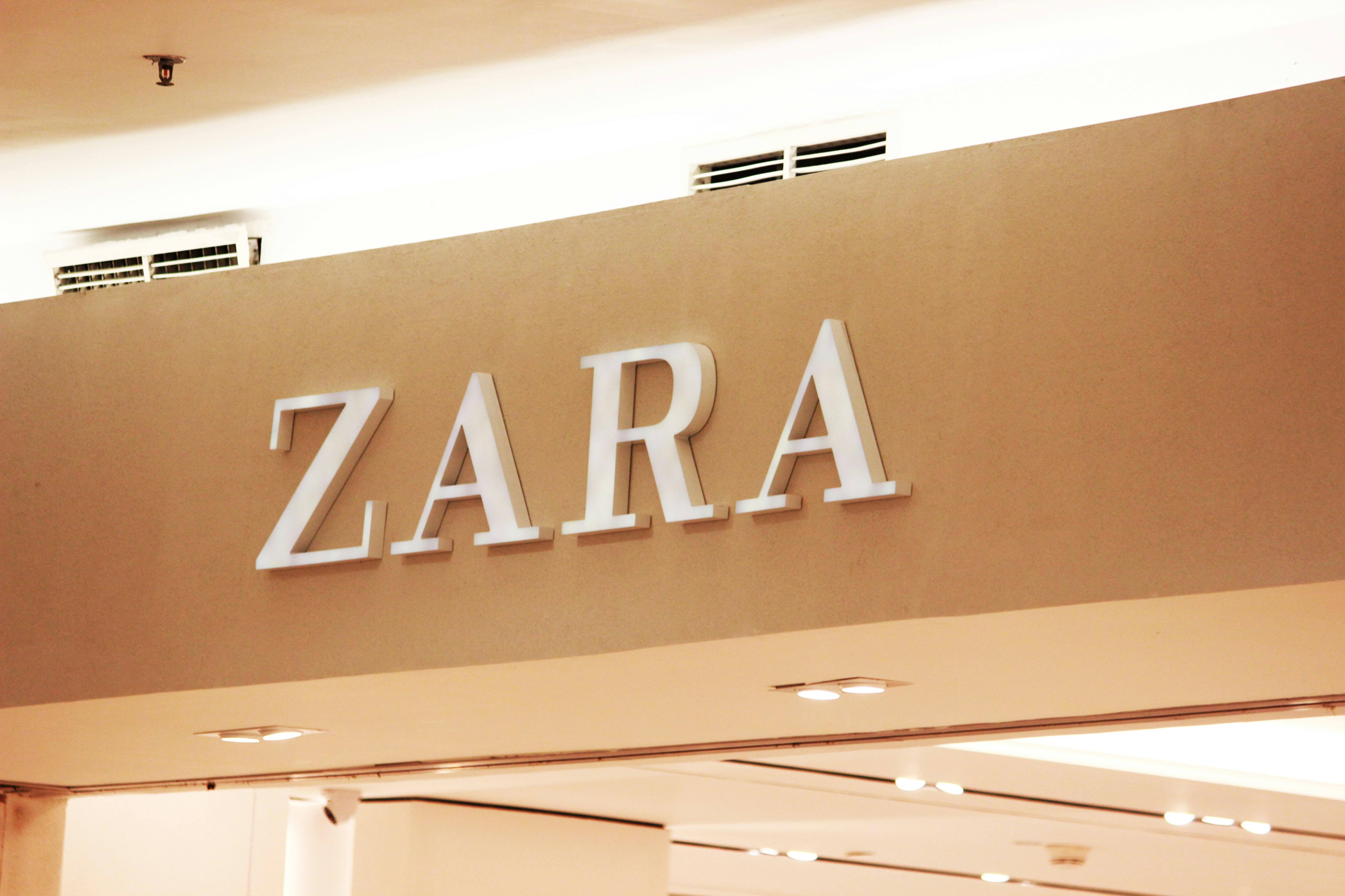 A Zara store with customers shopping in Morocco