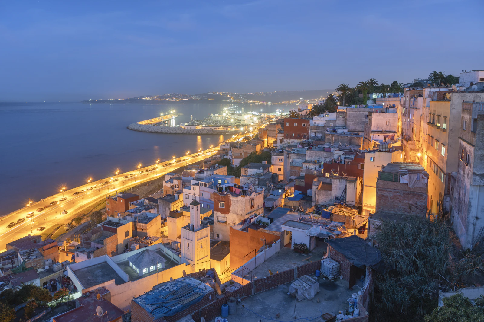 A vibrant food market in Tangier